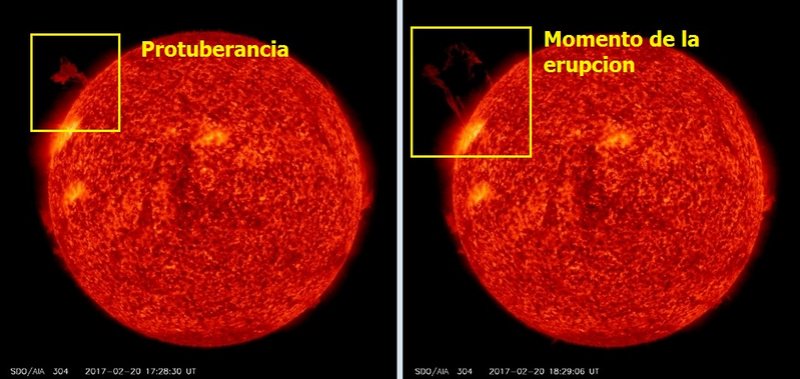 clima_gce's tweet photo. Erupcion de #protuberancia solar del 20 de febrero
La erupcion la #CME no sera directamente hacia la tierra https://t.co/99c5zAJBef