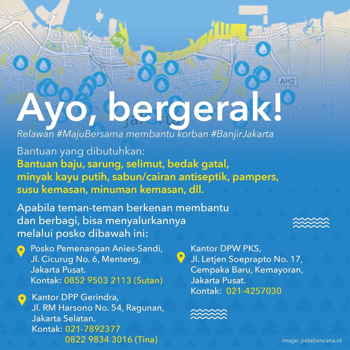 Pak <a href="/basuki_btp/">Basuki T Purnama</a>  dan pak <a href="/jokowi/">Joko Widodo</a> bantu RT dong ini kegiatan yang BERMANFAAT untuk KORBAN BANJIR JAKARTA  <a href="/PKSejahtera/">DPP PKS</a>