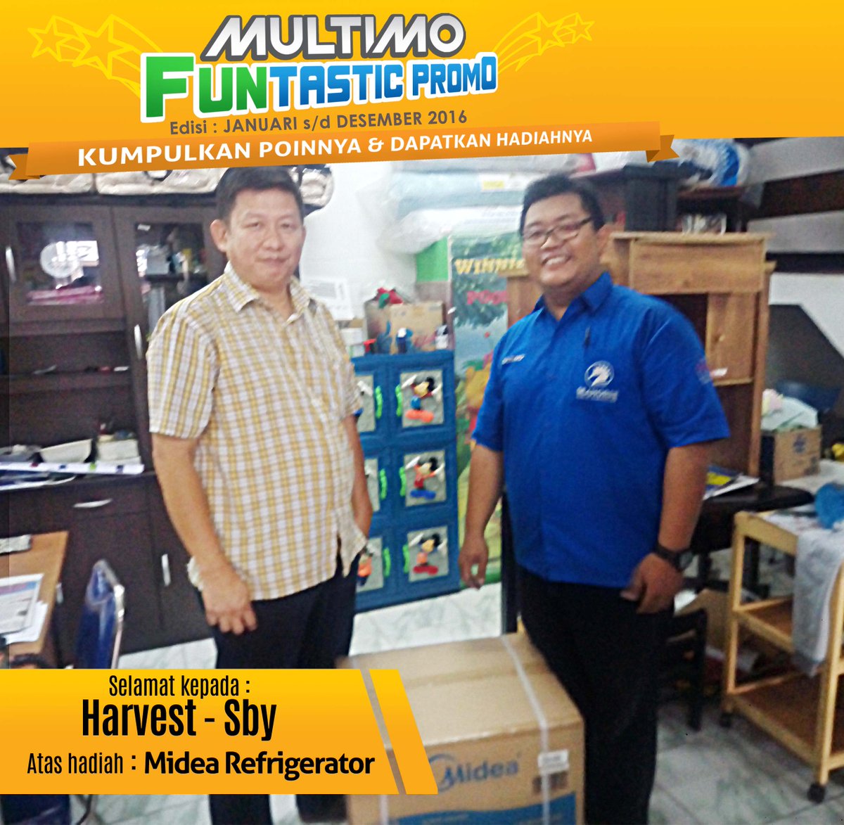 multimo_idn's tweet photo. Selamat Kepada Harvest di Surabaya yang telah mendapatkan hadiah MIDEA Compact Refrigerato,Yuk teruskumpulkan poinya. #Multimo #Furniture https://t.co/bEZrWLRLNZ