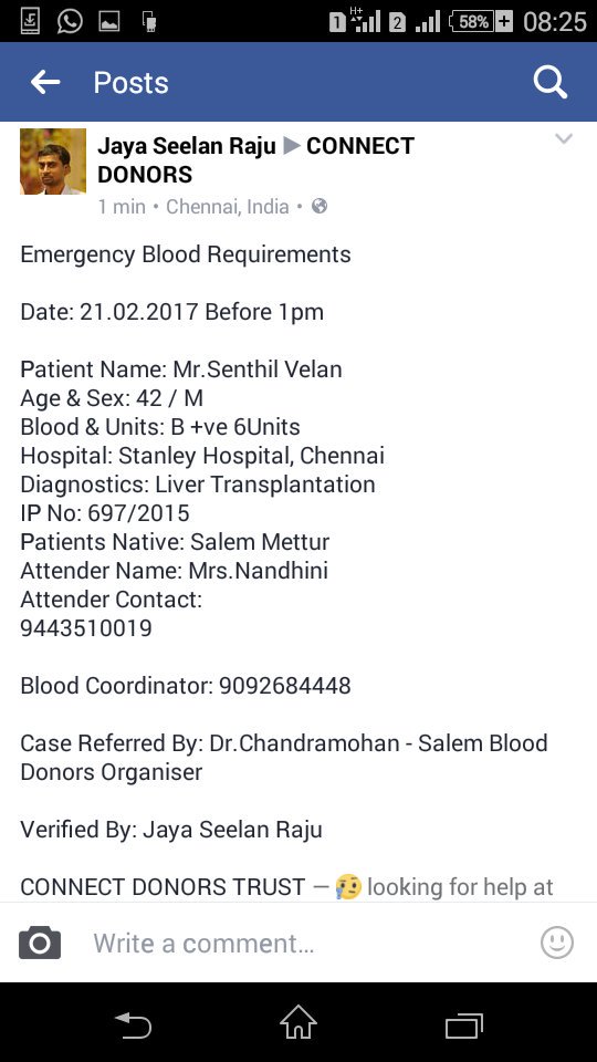 connectdonors's tweet photo. #SupportSenthilvelan
#Bloodrequirements
@Raktabhaa
@BloodAid
@iCanSaveLife
@bld4needy
@friends2support
@AVSatheeshkumar
@BLEED2SAVE https://t.co/1JLxRPCXiv