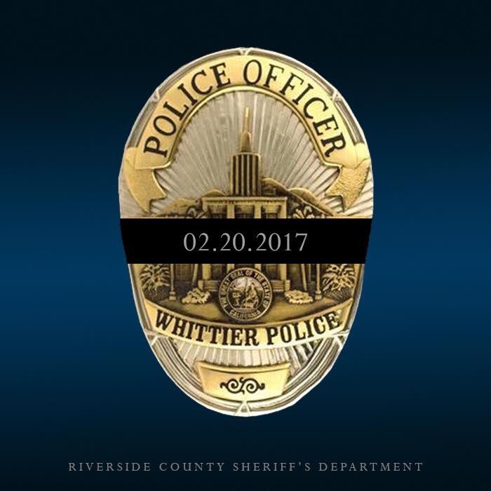 Thoughts and Prayers to our brothers and sisters at Whittier Police Department.