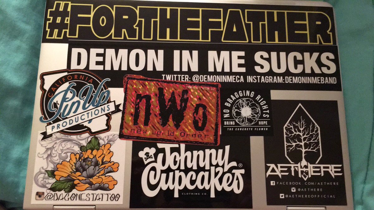 JoelCupcake's tweet photo. Fuck the poll did it anyways. Covered that B in stickers. Miss you Griff #ForTheFather https://t.co/aT24wsZPYq