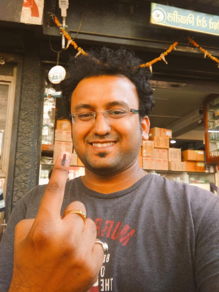 gugale_piyush's tweet photo. Proud Voter.#VoteKarMaharashtra #Pune2017 @Sachindetane4u  @Shweta_Chitrode @abpmajhatv @zee24taasnews @Tv9marathi @saamTVmarathi https://t.co/99pWde5N7w