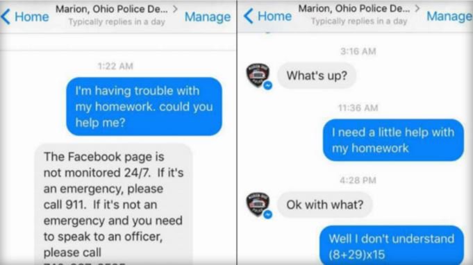 CBSEveningNews's tweet photo. Fifth-grader asks police for help with math homework, and this was their response https://t.co/rQiaSSh3Es https://t.co/cPMkgxBVtE