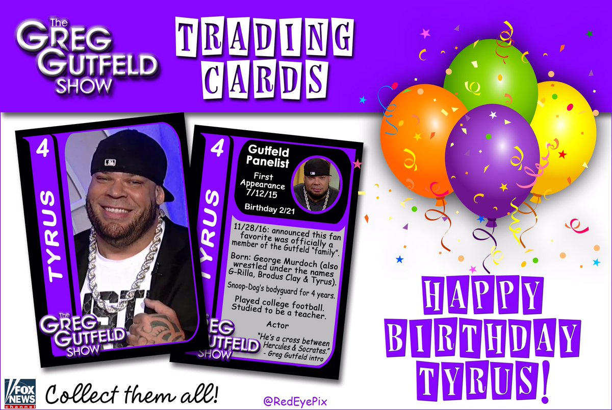 RedEyePix's tweet image. .@PlanetTyrus - Happy Birthday, with love, from your @GregGutfeldShow fans! #Gutfeld