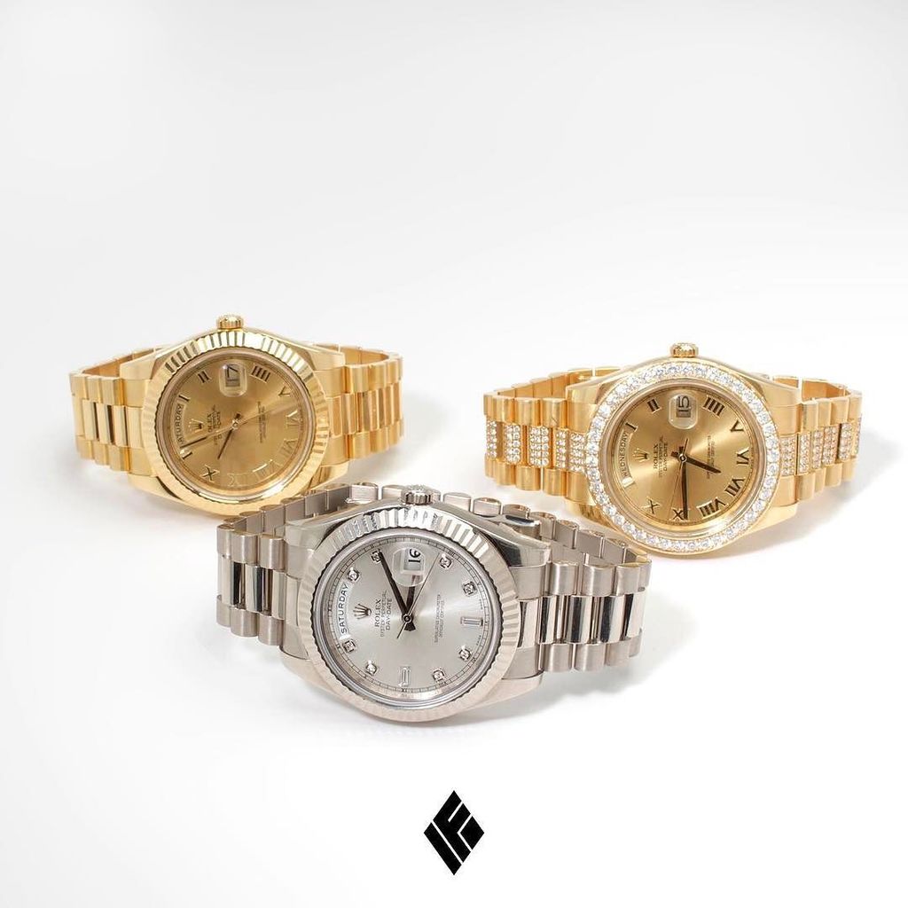 ifandco's tweet photo. Presidents. 💎 #Rolex #DayDate2 #CustomJewelry #IFANDCO https://t.co/9AgdIzqTRs