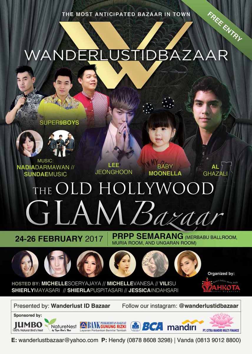 Datang &amp; ramaikan bazaar terlengkap &amp; terbesar
 "OLD HOLLYWOOD GLAM"  present by : Wanderlust.iD Bazaar
Organized by: <a href="/MahkotaEO/">Mahkota Enterprise</a>