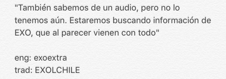 EXOLCHILE2's tweet photo. {INFO} 170221 Rumor sobre el próximo comeback de EXO https://t.co/SFnyzeZyoN
