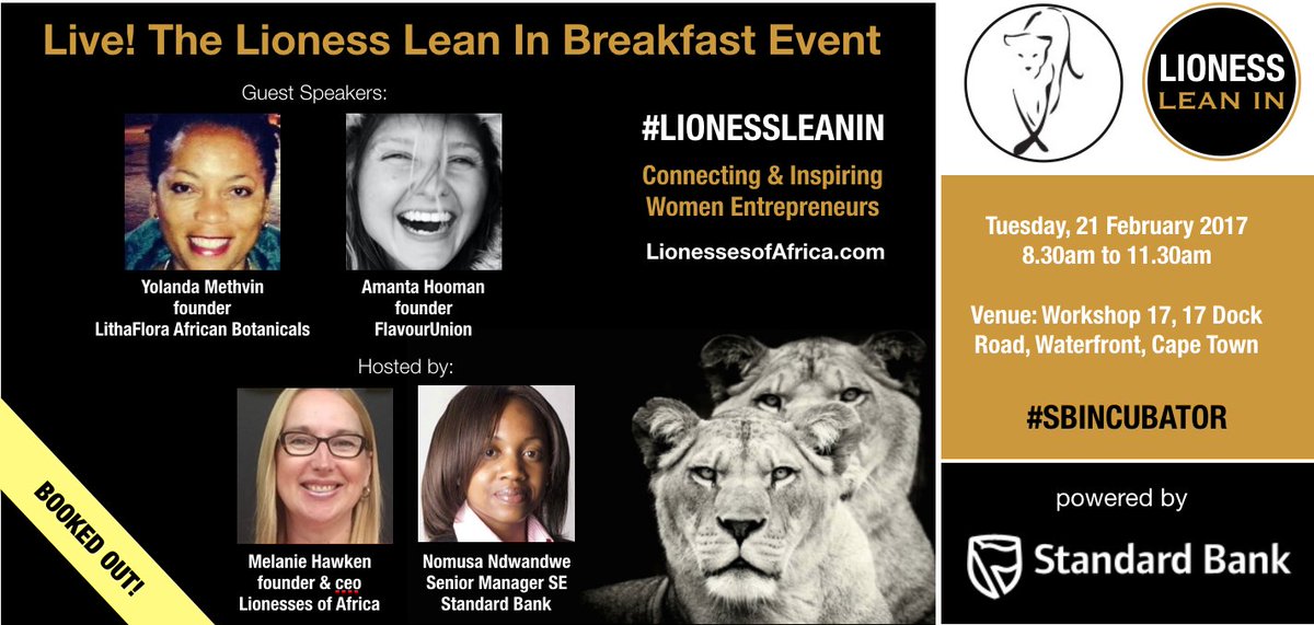 lionessesA's tweet photo. Let's #LIONESSLEANIN - so excited to be hosting our 1st event of 2017 in beautiful #CapeTown this morning #SBincubator https://t.co/PAg4vlP3dt