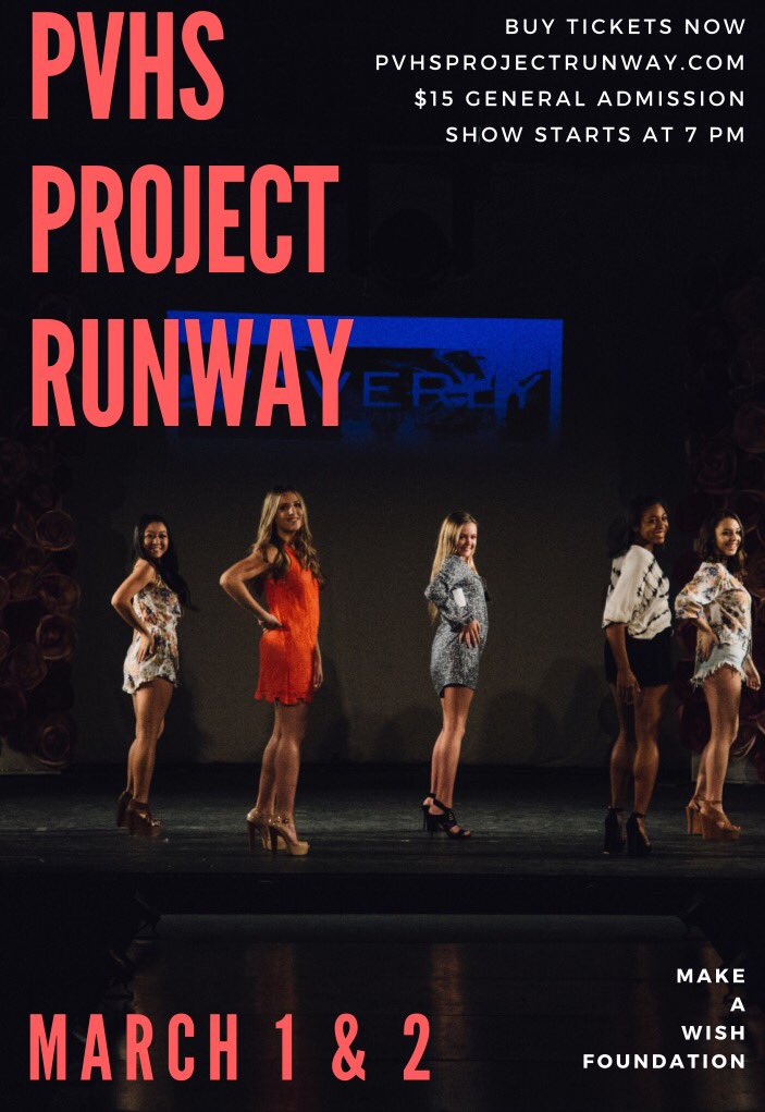 karlygalosic's tweet image. COME WATCH OUR AMAZING FASHION SHOW‼️ buy tickets at pvhsprojectrunway.com @PVProjectRunway