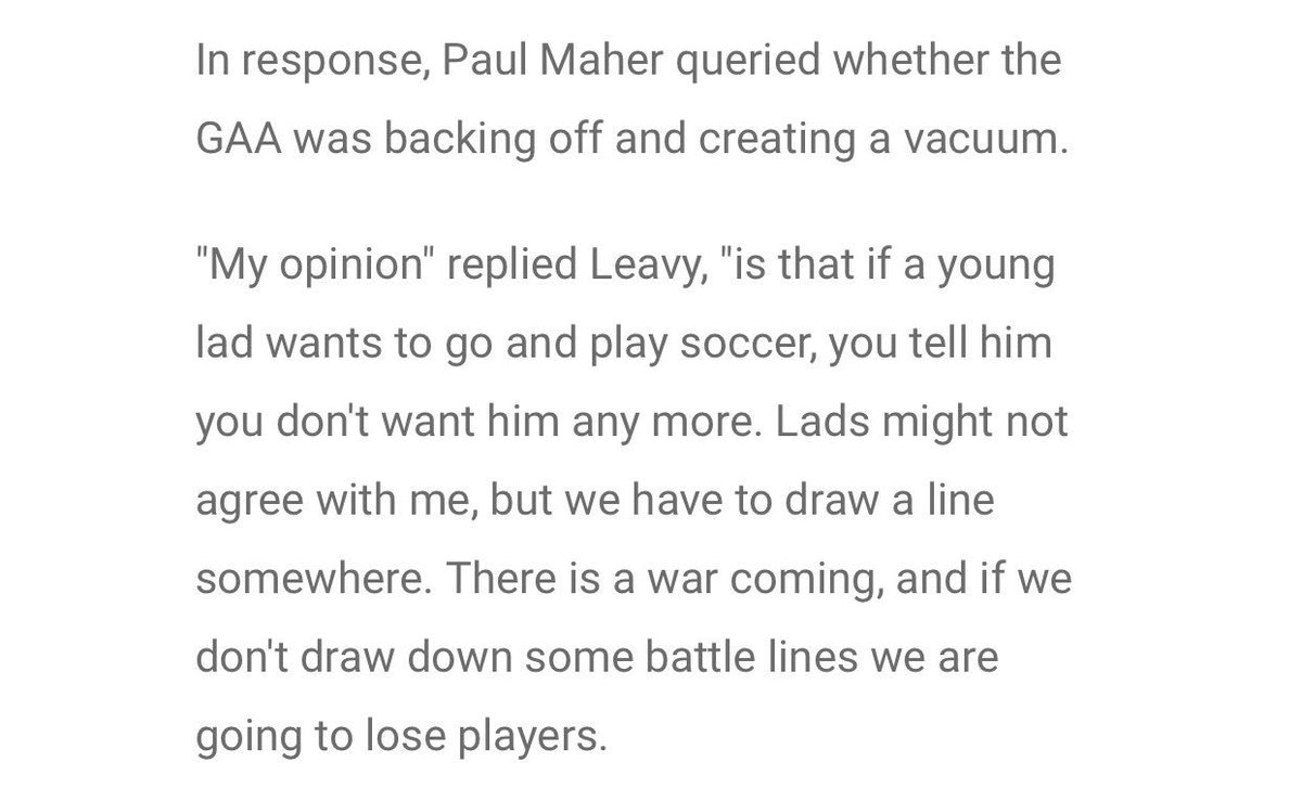 willocallaghan's tweet photo. Very worrying line of thought here. Young people should be encouraged to play as many sports as they want. Battle lines ffs https://t.co/1x5PPniO9e