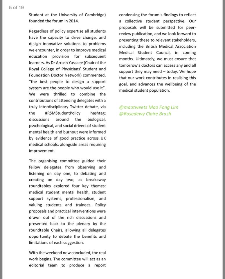 Rosedewy's tweet photo. Co-authored my first article in @rcpsychstuassoc' Future Psych with @maotweets about our work with @roysocmed's #RSMStudentPolicy 2017. https://t.co/wiFY7jrGUv