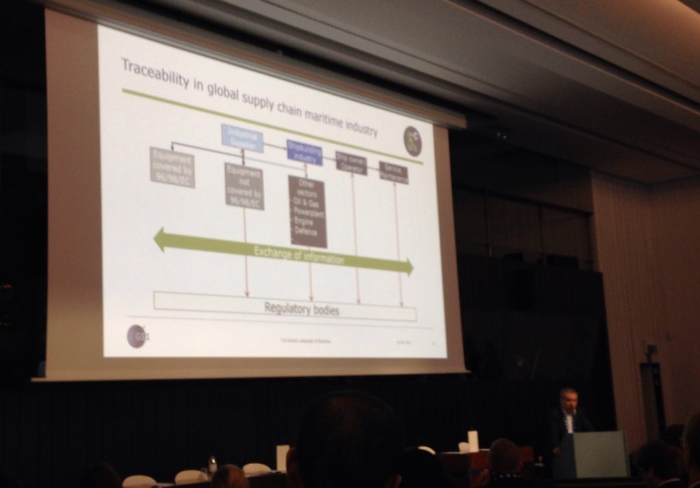 Francesca_GS1It's tweet photo. Marine Safety and Certification today with #GS1Germany #globalforum2017 #traceability https://t.co/qOU0wO5qBQ