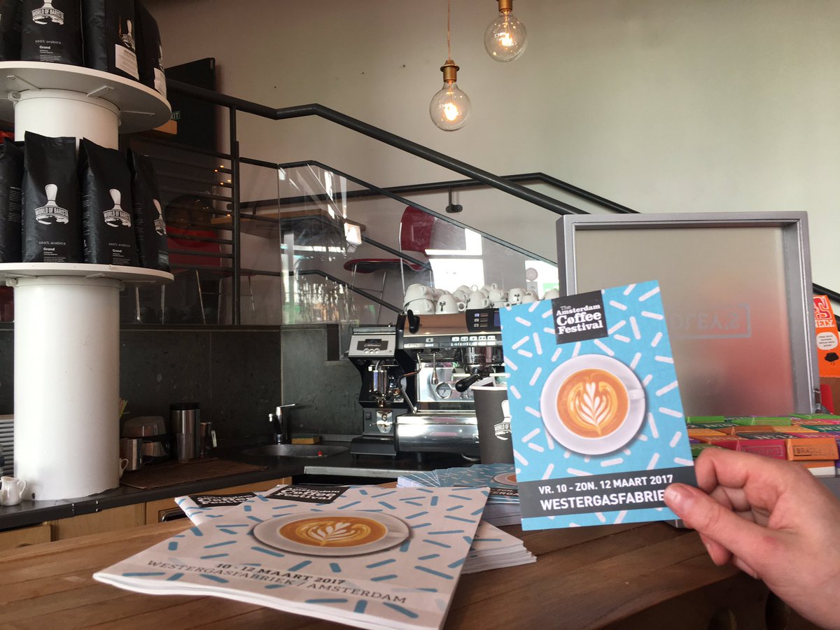 Vanaf vandaag zijn de programmaboekjes van Amsterdam Coffee Festival bij ons verkrijgbaar !!!@AmsCoffeeFest