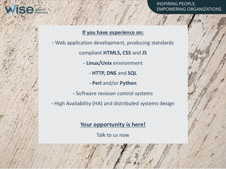 WISE_Talent's tweet photo. Hiring DevOps (not outsourcing)!! #devopslisbon #WISE_Talent #itjobs https://t.co/7Omzyu86SF