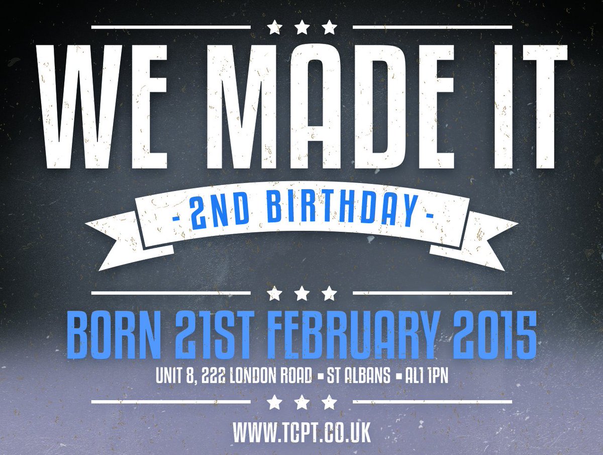 NewBody12's tweet photo. WE MADE IT! 2 years old TODAY 
THANK YOU to everyone that has helped us grow and become who we are! Onwards we go. #StAlbans #ThankYou https://t.co/phnAiZqdvf