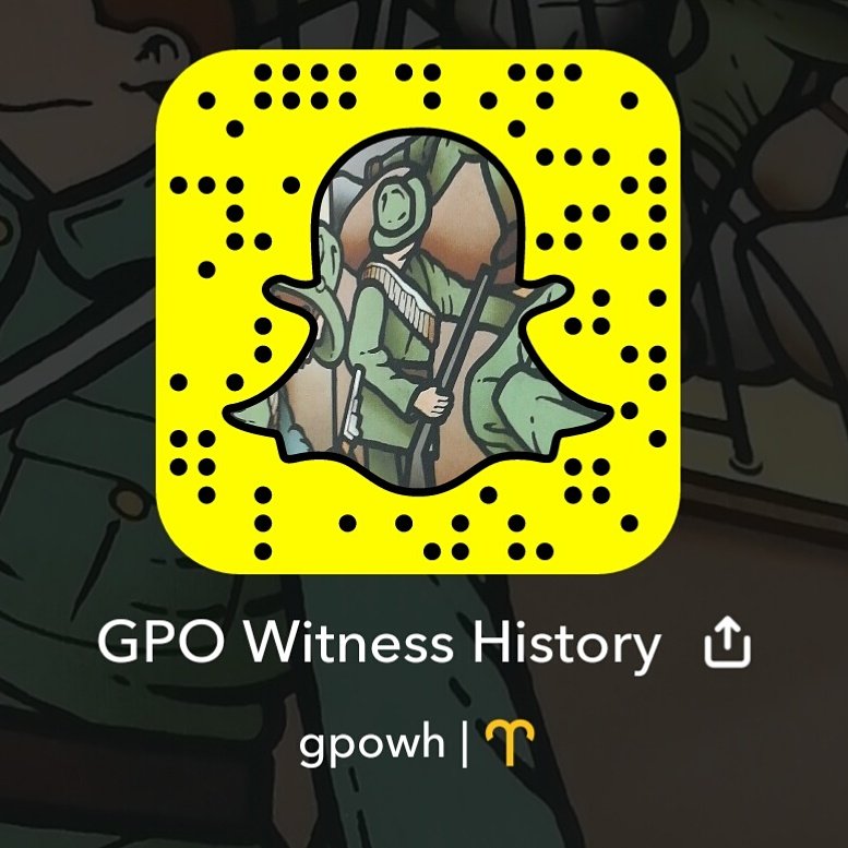 gpowithistory's tweet photo. We have joined @Snapchat - why not give us a follow to find out what we get up to!
#GPOWH #GPOWitnessHistory #MuseumTech #WeAreCool https://t.co/b9zSPCwCo9