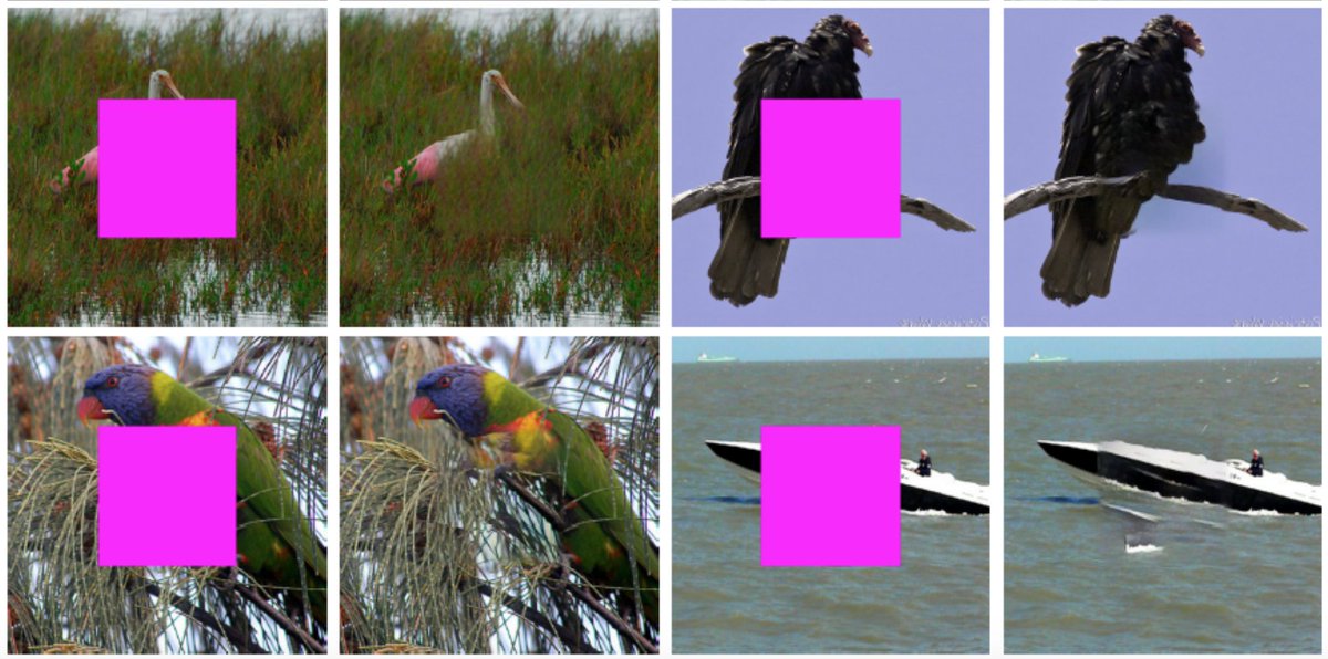 alexjc's tweet photo. Source code for "High-Res Image In-Painting using Multi-Scale #NeuralPatches Synthesis" https://t.co/ZuWdagGku0 in Lua/Torch #DeepLearning https://t.co/BvBVFch2Ak