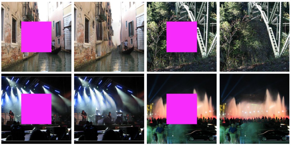alexjc's tweet photo. Source code for "High-Res Image In-Painting using Multi-Scale #NeuralPatches Synthesis" https://t.co/ZuWdagGku0 in Lua/Torch #DeepLearning https://t.co/BvBVFch2Ak