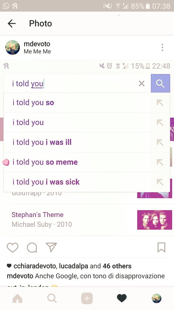 Quando anche Google ti parla con tono di disapprovazione ..