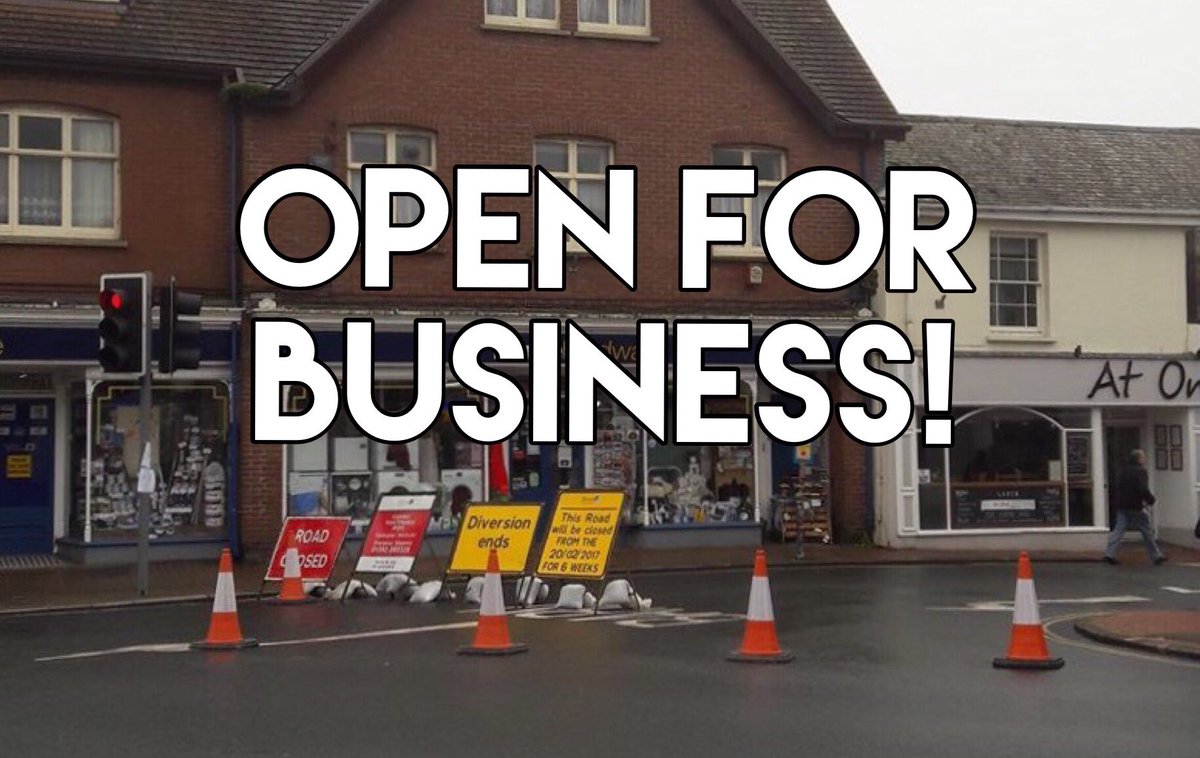 Remember to support local businesses during the #Braunton flood protection works! They are all #OpenForBusiness