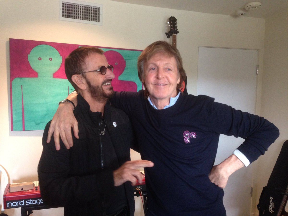 mjrowland68's tweet photo. On a grim news day (are they any other these days?), this made me smile. #fabtwo @PaulMcCartney @ringostarrmusic https://t.co/YUAAzHSnX2
