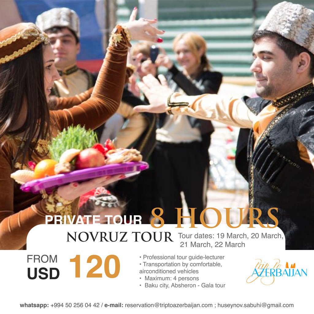 tripazerbaijan's tweet photo. Novruz #Tour in #Baku
More information: https://t.co/mRTbQSvSCP https://t.co/yuYzDaY5gi