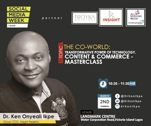 Ken Onyeali Ikpe (@drkenikpe) on Twitter photo I will be speaking at Social Media Week Lagos 2nd March. Be sure to register. <a href="/AdeoyeAbodunrin/">Adeoye Abodunrin-PMP,CSM,CSPO,PHR,SPHR,FIMC</a> <a href="/feyiolubodun/">Feyi Olubodun</a> I will be speaking at Social Media Week Lagos 2nd March. Be sure to register. <a href="/AdeoyeAbodunrin/">Adeoye Abodunrin-PMP,CSM,CSPO,PHR,SPHR,FIMC</a> <a href="/feyiolubodun/">Feyi Olubodun</a>