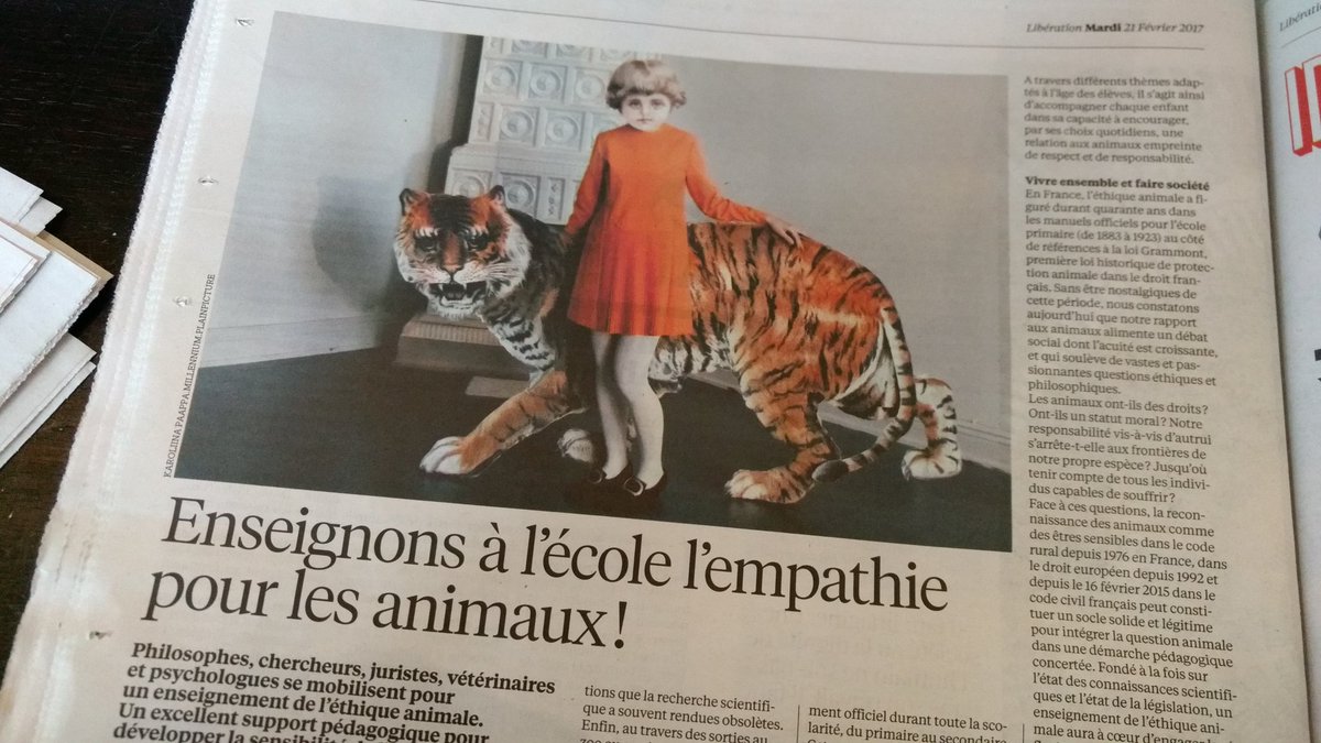 f_lasserre's tweet image. Enseigner à l'école l'empathie pour les animaux ?