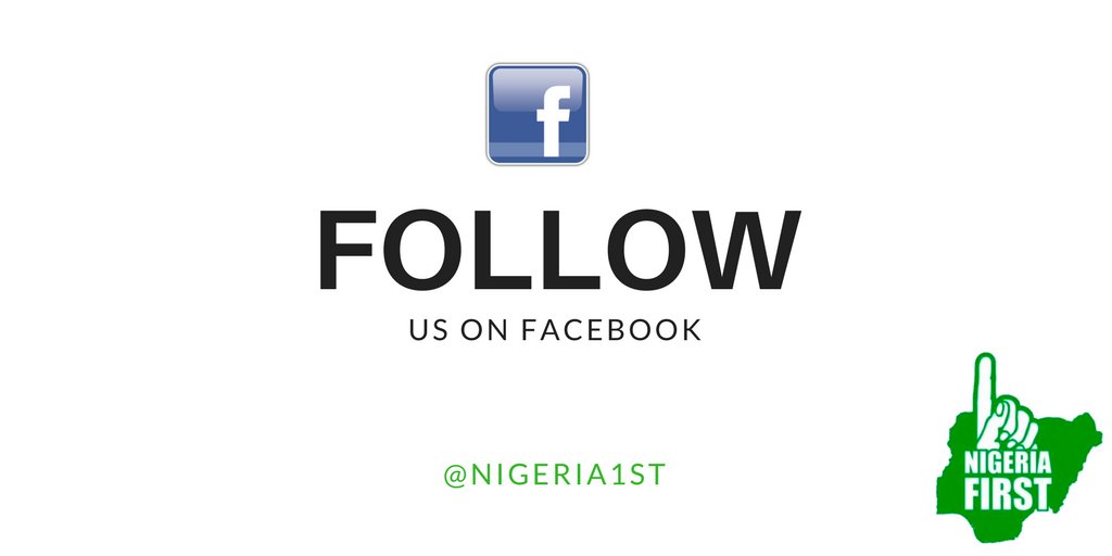 NigeriaFirstng's tweet photo. Follow us via our other social media handles.
#NigeriaFirst
#IfItsToBeItsUpToUs
#BuildNigeriansToRebuildNigeria
#MyThumbMyRule
#MorningRush https://t.co/RyBL1xTv4d
