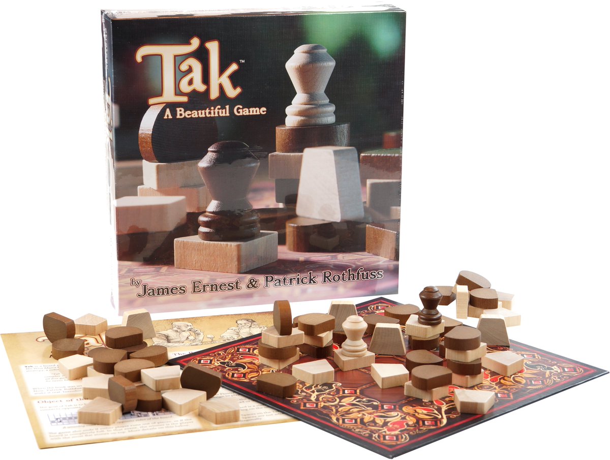cheapassgames's tweet photo. Tak hits shelves this week! @cheapassjames @PatrickRothfuss https://t.co/AOW7ElTJu5