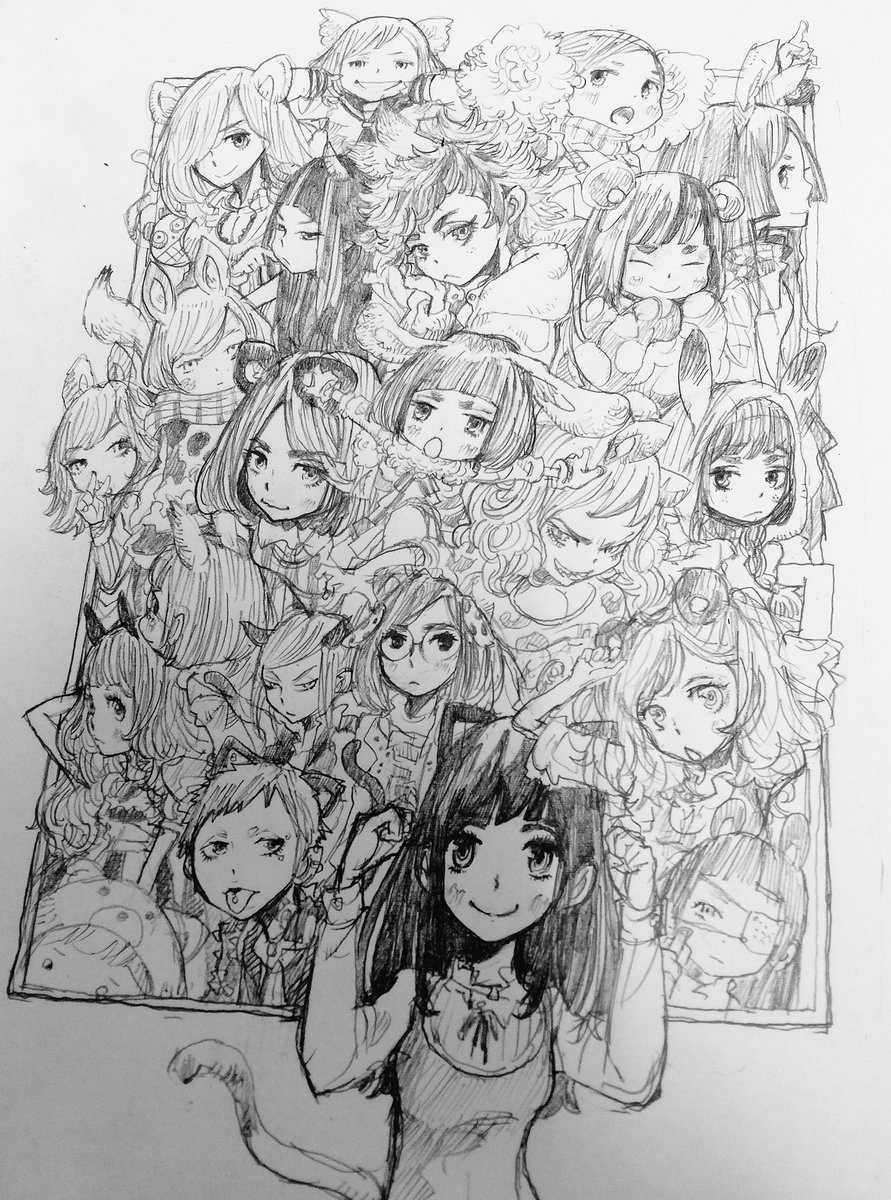 手癖で、けもみみgirls
昔は女の子描くのが、ほんっとに苦手で、たくさん練習してやっと自分の絵に落とし込めるようになってきた 