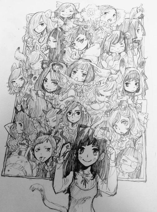 手癖で、けもみみgirls
昔は女の子描くのが、ほんっとに苦手で、たくさん練習してやっと自分の絵に落とし込めるようになってきた 