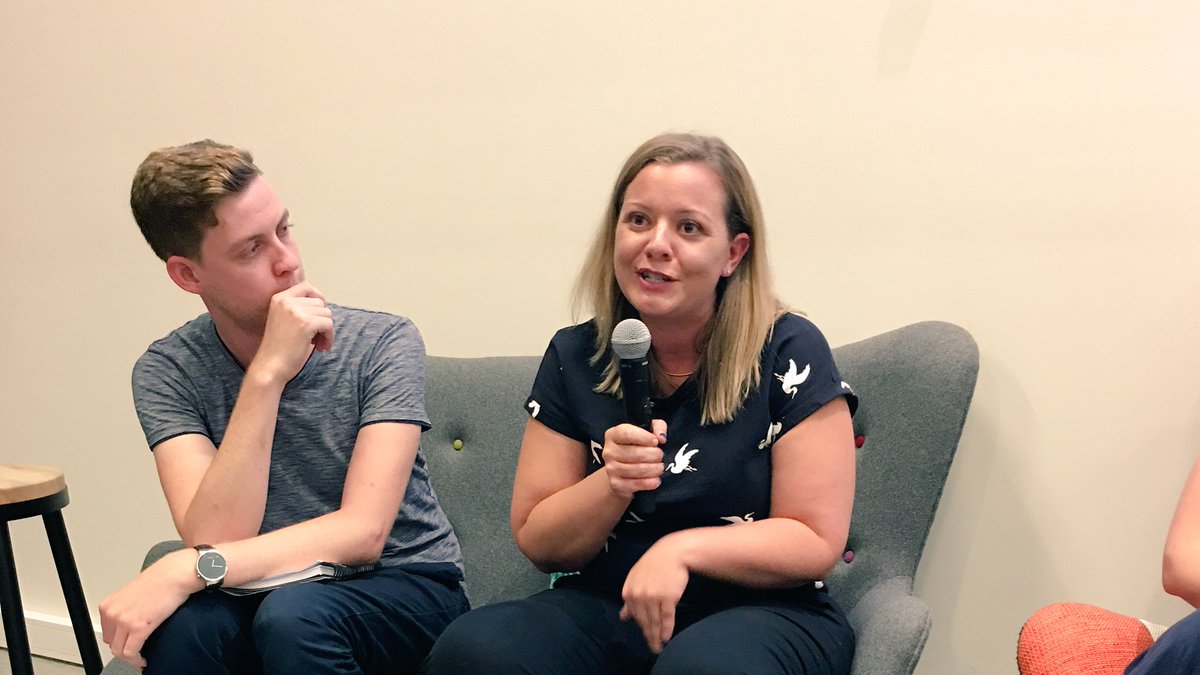 theOTMco's tweet photo. How do you adapt to #change?@flightcentre’s head of #digital says ppl need to be #agile, interested &amp; willing to #learn #tech. #WIDtrends17 https://t.co/Dy18hfzbgw