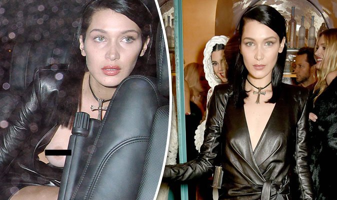 Bella Hadid Bella Hadid Flashes Entire Breast Suffers Major