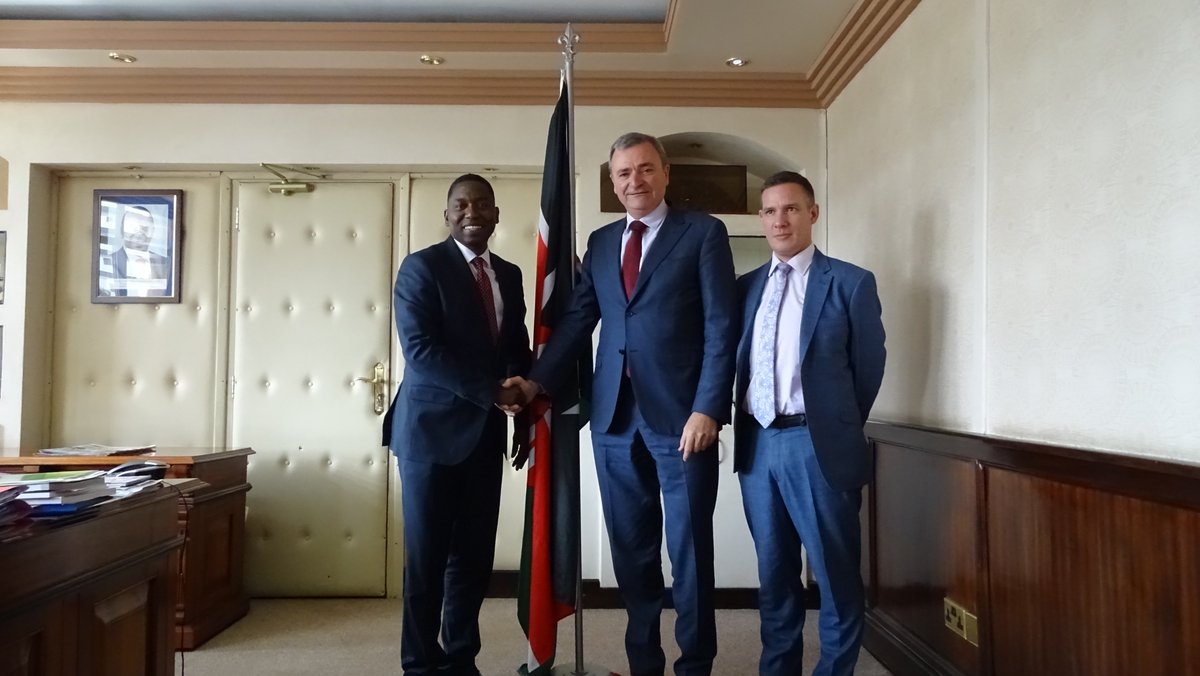 @CSDanKazungu receives Nigel Carpenter, Skills DMC, Australia and Andrew Mariott, 1st Secretary, Australian HC in Kenya.