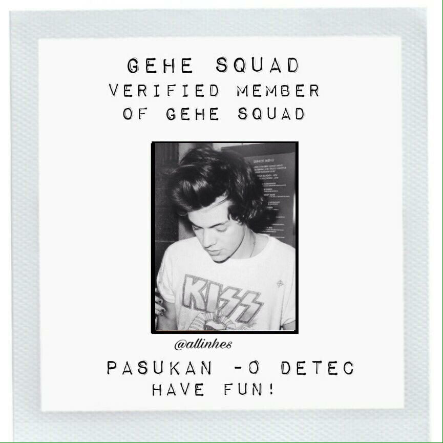 gehesquad's tweet photo. welcome to gehesquad
@allinhes 
dont forget to put "GEHE" on your bio/loc

keep be legug https://t.co/ixlf1gAGIi