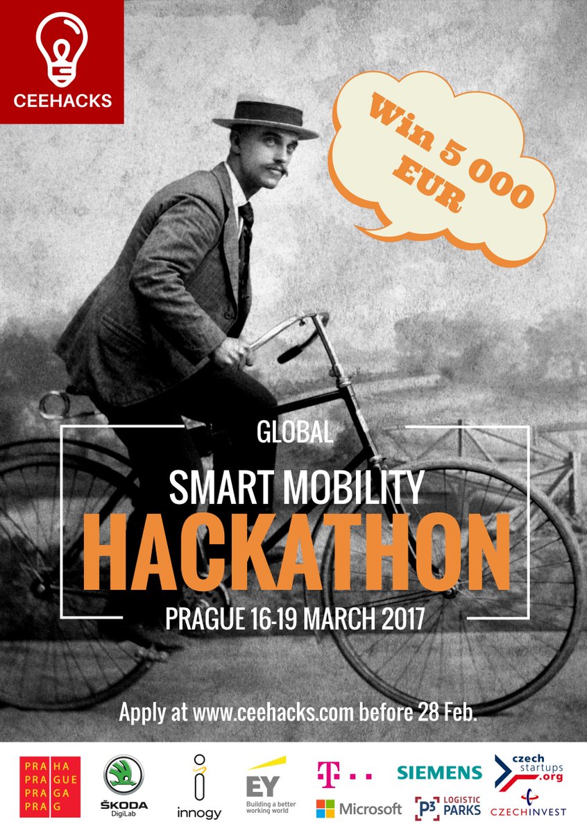 StartupsCZ's tweet photo. Prague 48hours nonstop Hackathon needs you! Smart Mobility Hackathon at @praguestartups. Get hacking NOW! https://t.co/80uej1fWmX https://t.co/XfJWYZUdYE