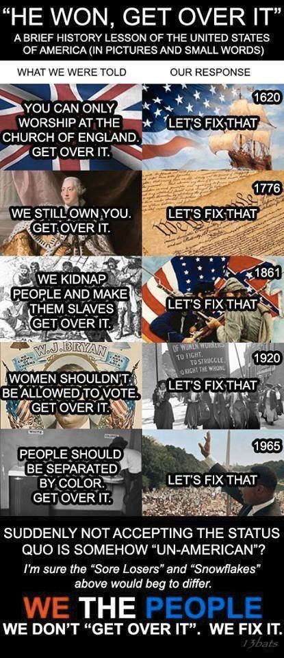 ActualEPAFacts's tweet photo. In America, we don't get over things, we fix them. #resist https://t.co/IK104sI1MI