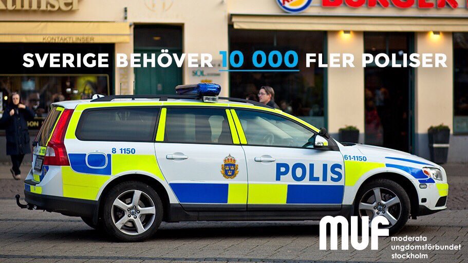 Alla hederliga Rinkebybor som driver företag, jobbar och gör rätt för sig ska känna sig trygga! Vi behöver fler poliser. #svpol