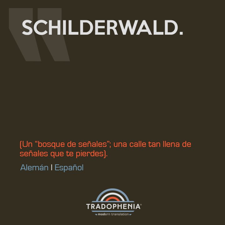¿Te has perdido alguna vez en un "bosque de señales"? #Languages  #translation #translator #German #Spanish #WordoftheDay