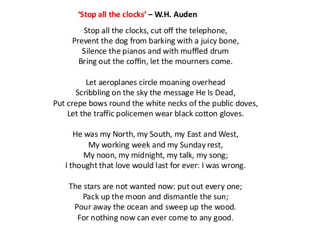 That S English On Twitter Today Is The Anniversary Of The Birth Of W H Auden Https T Co Gkyr1crtcb To Remember Him Here Is One Of His Most Famous Poems Https T Co Owo7nvnq1y