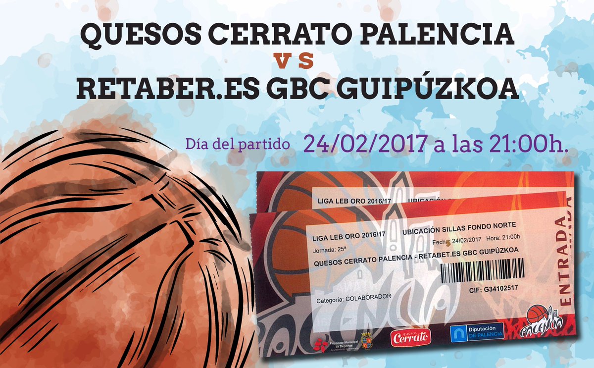 PcosInvierte's tweet photo. #CONCURSO. Si quieres 2 entradas para ver al @PalenciaBasket 🏀, síguenos y da da RT 🔃. Fin. 24/02/2017 a las 11:00h https://t.co/1w1qpHdQMT