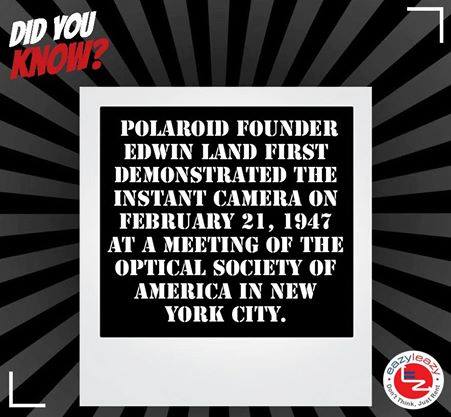 EazyLeazy's tweet photo. Did you know who Edwin Land was? #instax #JustRent #EazyLeazy https://t.co/AmGRztUbDC