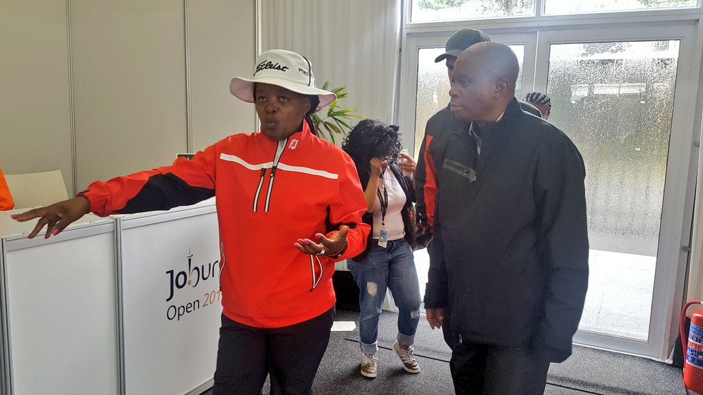 CityofJoburgZA's tweet photo. @HermanMashaba exploring the @royal_jhb_club to see how the preparations of #JoburgOpen2017 are going. #KnowYourJoburgOpen ^LM https://t.co/YZhM1WjhPe