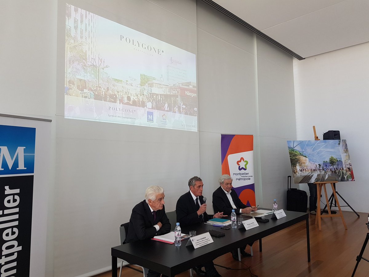 PresseMTP's tweet photo. .@saurel2014 et H.Chambon, Président de la SOCRI présentent le projet de rénovation du #PolygoneMTP cc @PolygoneMTP cc @viguier_associe https://t.co/uFfIFKhBPl