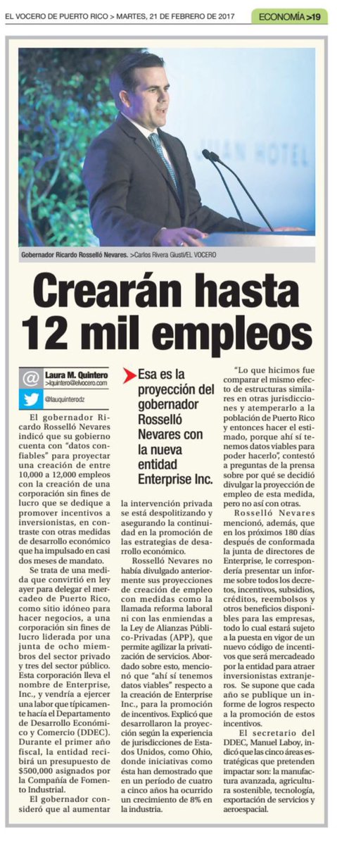 ricardorossello's tweet photo. #EnterprisePR permite mejorar la manera de promocionar la Isla, enfocar la búsqueda de nuevo capital para desarrollo de diversas industrias. https://t.co/pRxv7HuVef