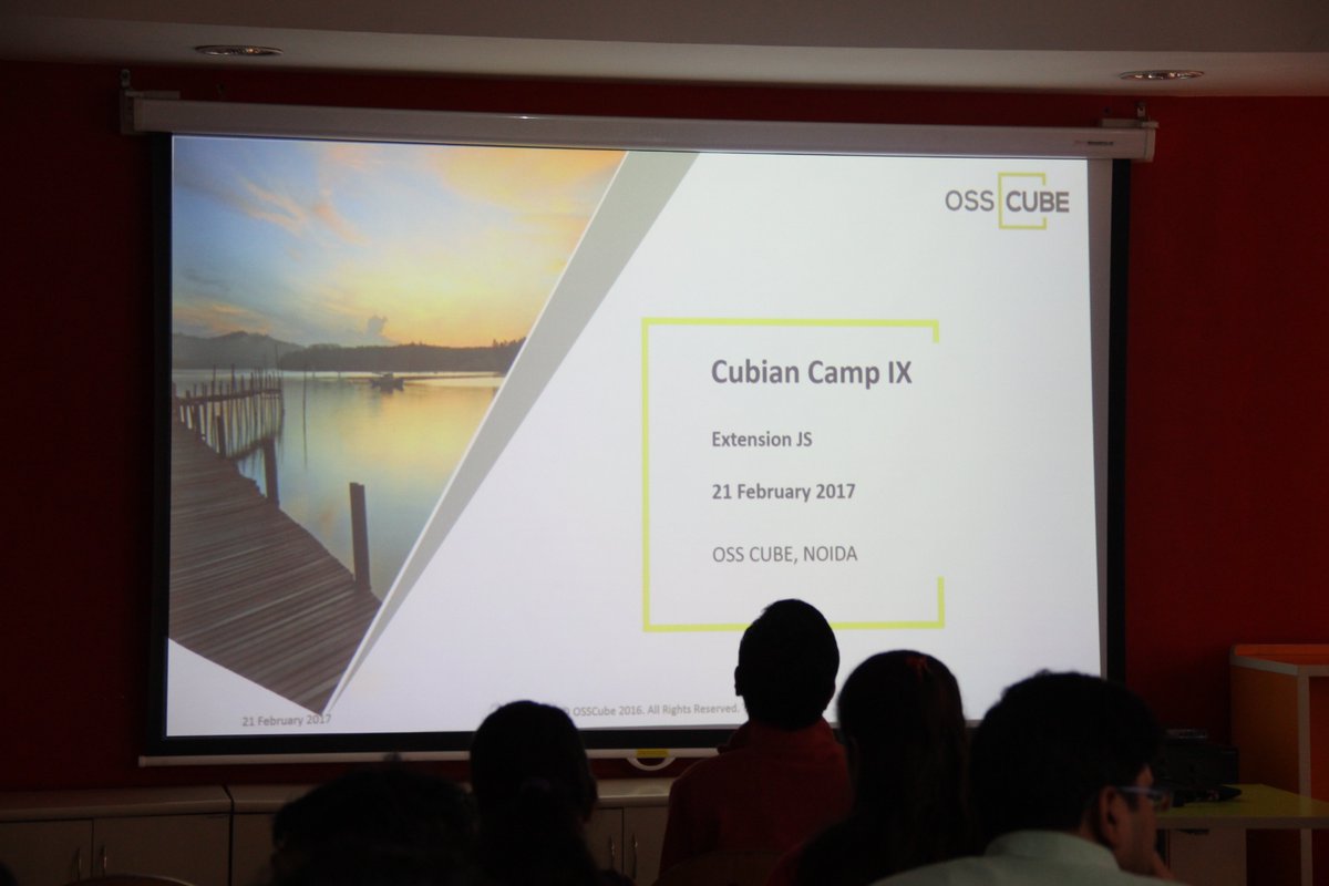 osscubeindia's tweet photo. After throwing light on the agenda, Yatin Gupta discusses the ins and outs of his session on #ExtensionJS. #knowledgesharing #CubianCamp https://t.co/C8x42aIFVh
