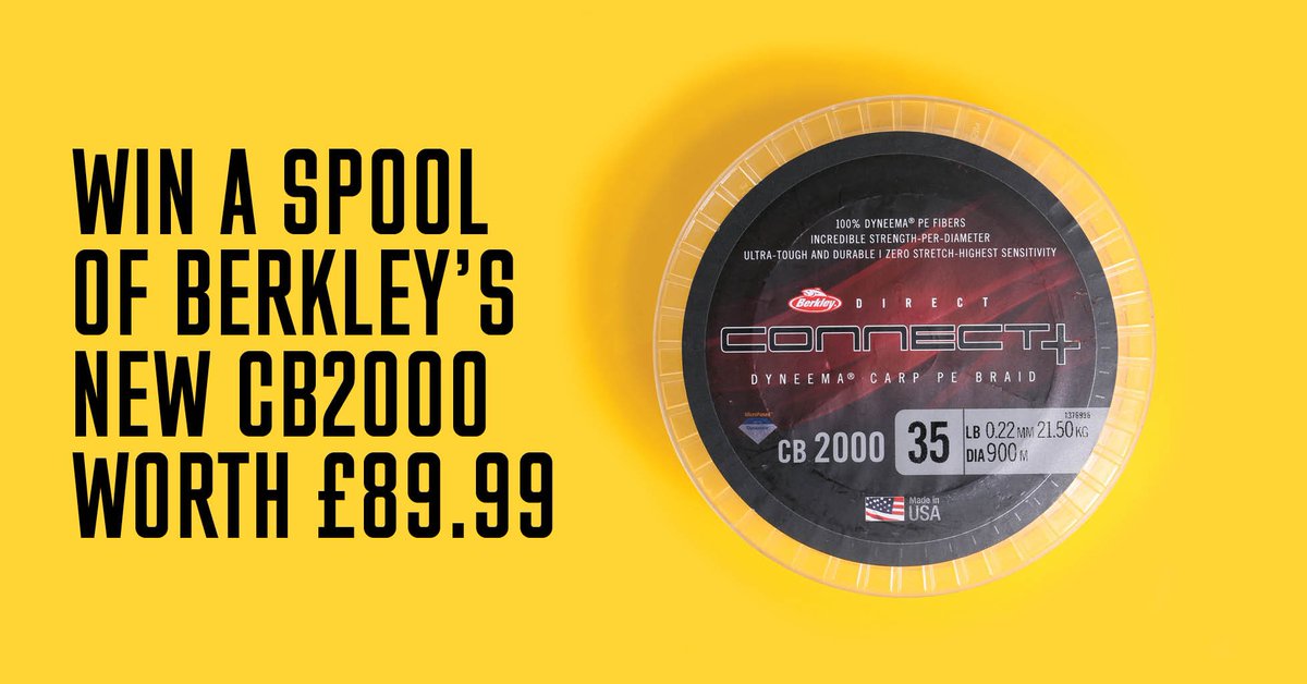 carpology's tweet photo. Win a spool of Berkley's CB2000 braid RRP £89.99! RT and go to https://t.co/2kgF2HemDv #CARPology #Competition #Win https://t.co/uccURcmrZj