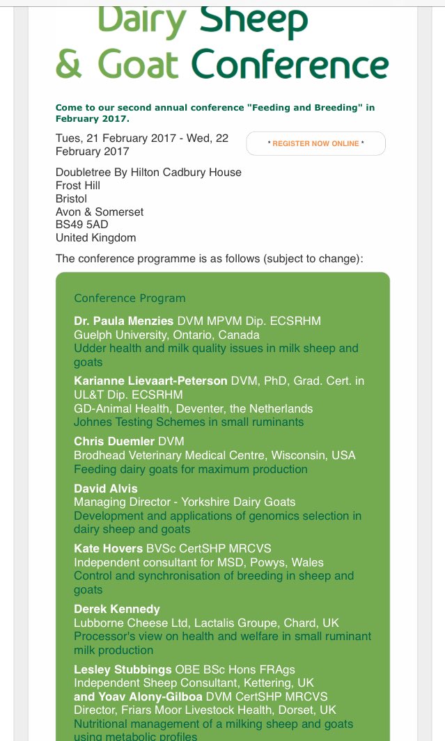 scarlamoon's tweet photo. Very excited to be attending this today :D #dairysheep https://t.co/3MaM9WOXhz